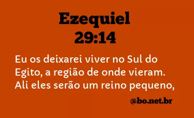 Ezequiel 29:14 NTLH