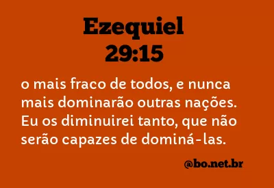 Ezequiel 29:15 NTLH