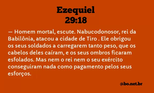 Ezequiel 29:18 NTLH