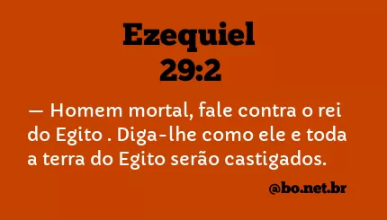 Ezequiel 29:2 NTLH