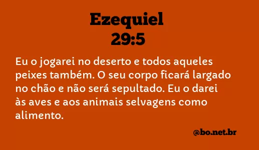 Ezequiel 29:5 NTLH