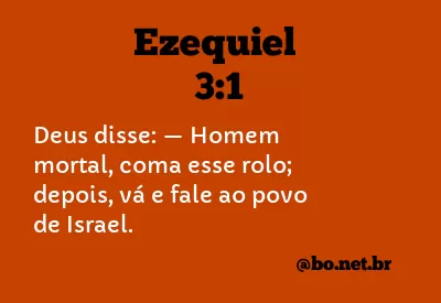 Ezequiel 3:1 NTLH