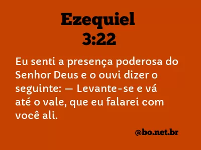 Ezequiel 3:22 NTLH
