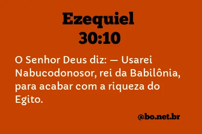 Ezequiel 30:10 NTLH