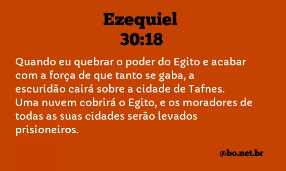 Ezequiel 30:18 NTLH