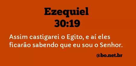 Ezequiel 30:19 NTLH