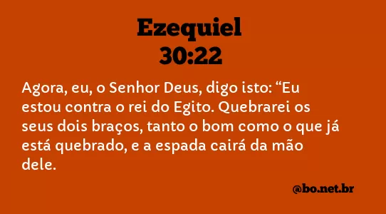 Ezequiel 30:22 NTLH