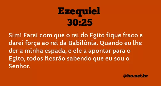Ezequiel 30:25 NTLH