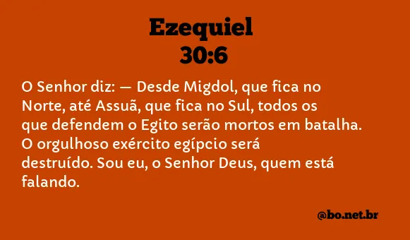 Ezequiel 30:6 NTLH