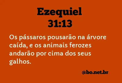 Ezequiel 31:13 NTLH