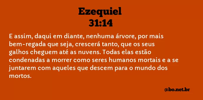 Ezequiel 31:14 NTLH
