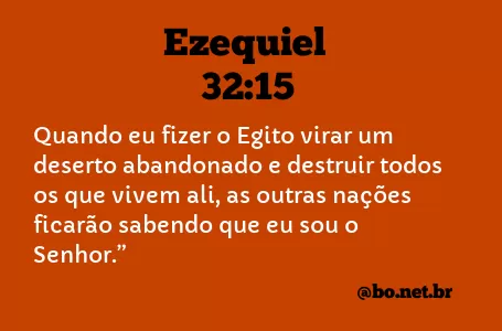 Ezequiel 32:15 NTLH