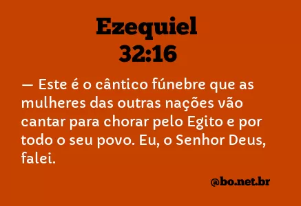 Ezequiel 32:16 NTLH