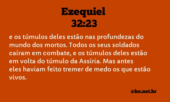 Ezequiel 32:23 NTLH