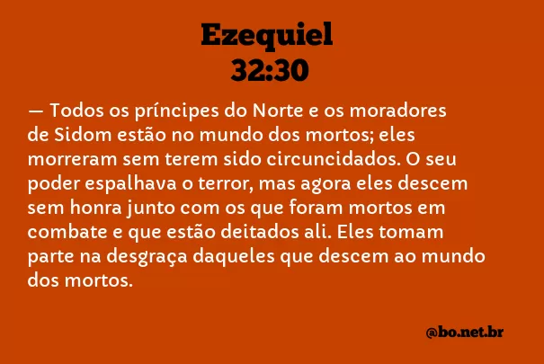 Ezequiel 32:30 NTLH