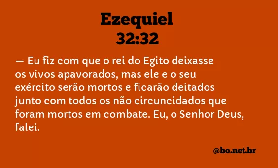 Ezequiel 32:32 NTLH