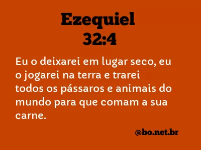Ezequiel 32:4 NTLH