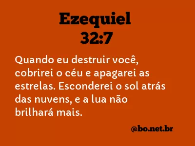 Ezequiel 32:7 NTLH