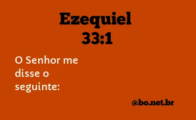 Ezequiel 33:1 NTLH