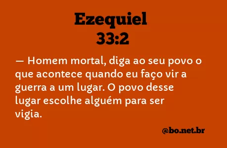 Ezequiel 33:2 NTLH