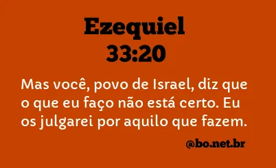 Ezequiel 33:20 NTLH