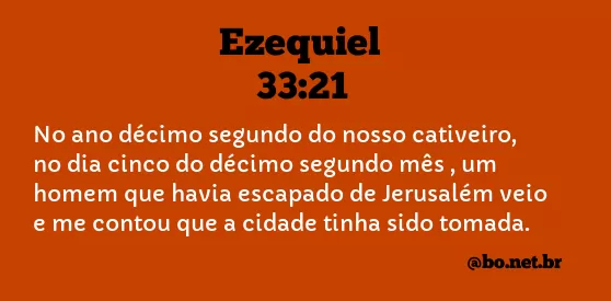 Ezequiel 33:21 NTLH
