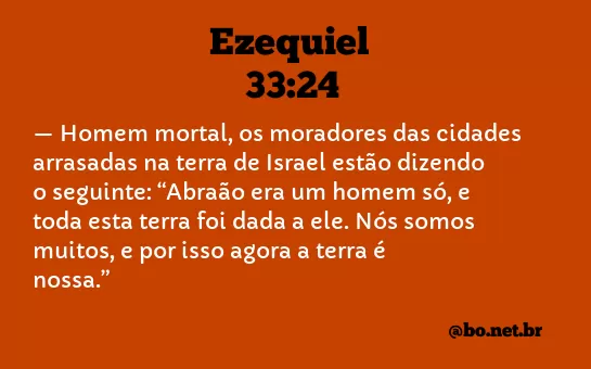 Ezequiel 33:24 NTLH