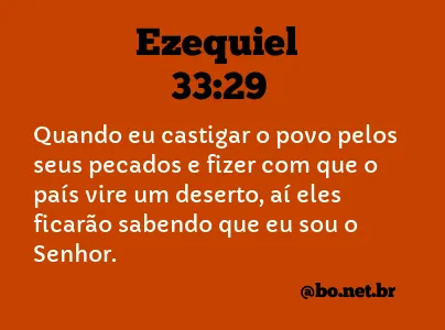 Ezequiel 33:29 NTLH