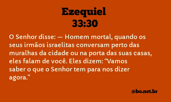 Ezequiel 33:30 NTLH