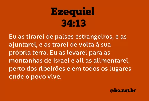 Ezequiel 34:13 NTLH