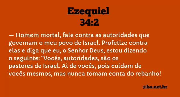 Ezequiel 34:2 NTLH