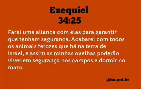 Ezequiel 34:25 NTLH