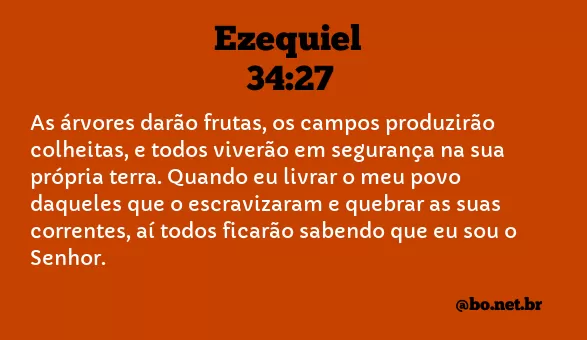 Ezequiel 34:27 NTLH