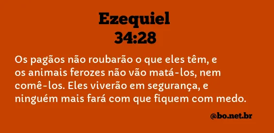 Ezequiel 34:28 NTLH