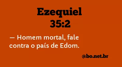Ezequiel 35:2 NTLH