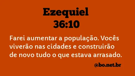 Ezequiel 36:10 NTLH