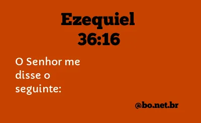 Ezequiel 36:16 NTLH