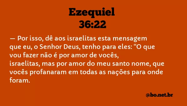 Ezequiel 36:22 NTLH