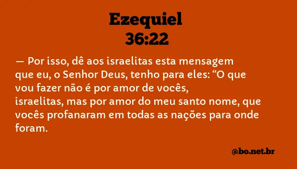 Ezequiel 36:22 NTLH