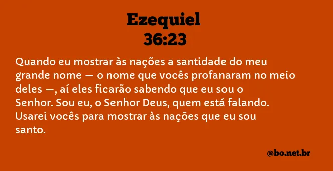 Ezequiel 36:23 NTLH