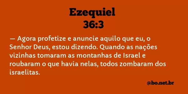 Ezequiel 36:3 NTLH