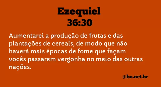 Ezequiel 36:30 NTLH