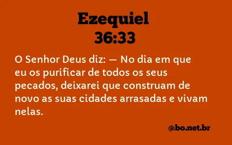 Ezequiel 36:33 NTLH