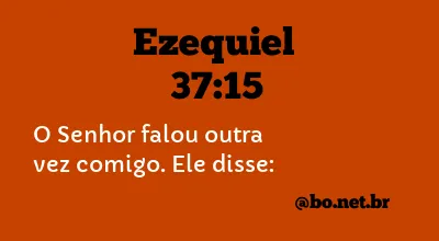 Ezequiel 37:15 NTLH