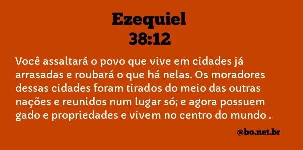 Ezequiel 38:12 NTLH