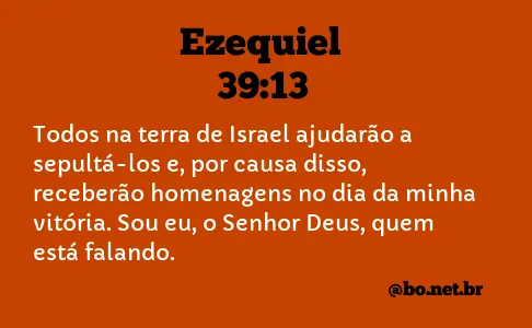 Ezequiel 39:13 NTLH