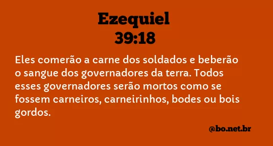 Ezequiel 39:18 NTLH