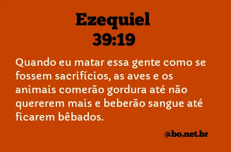 Ezequiel 39:19 NTLH