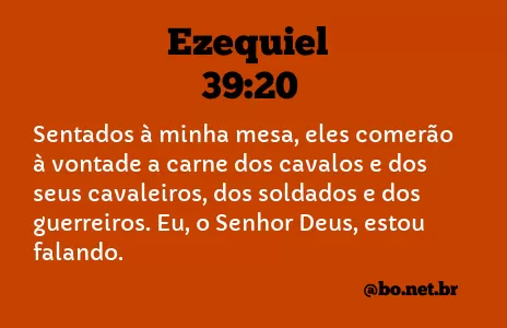 Ezequiel 39:20 - Bíblia