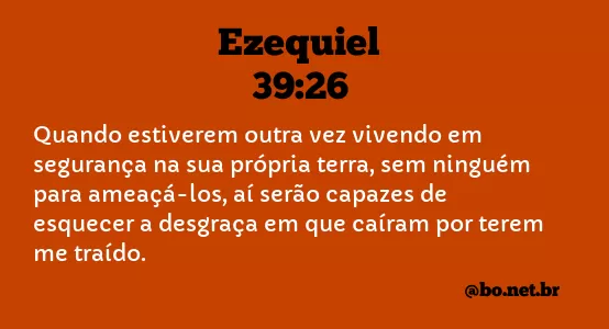 Ezequiel 39:26 NTLH